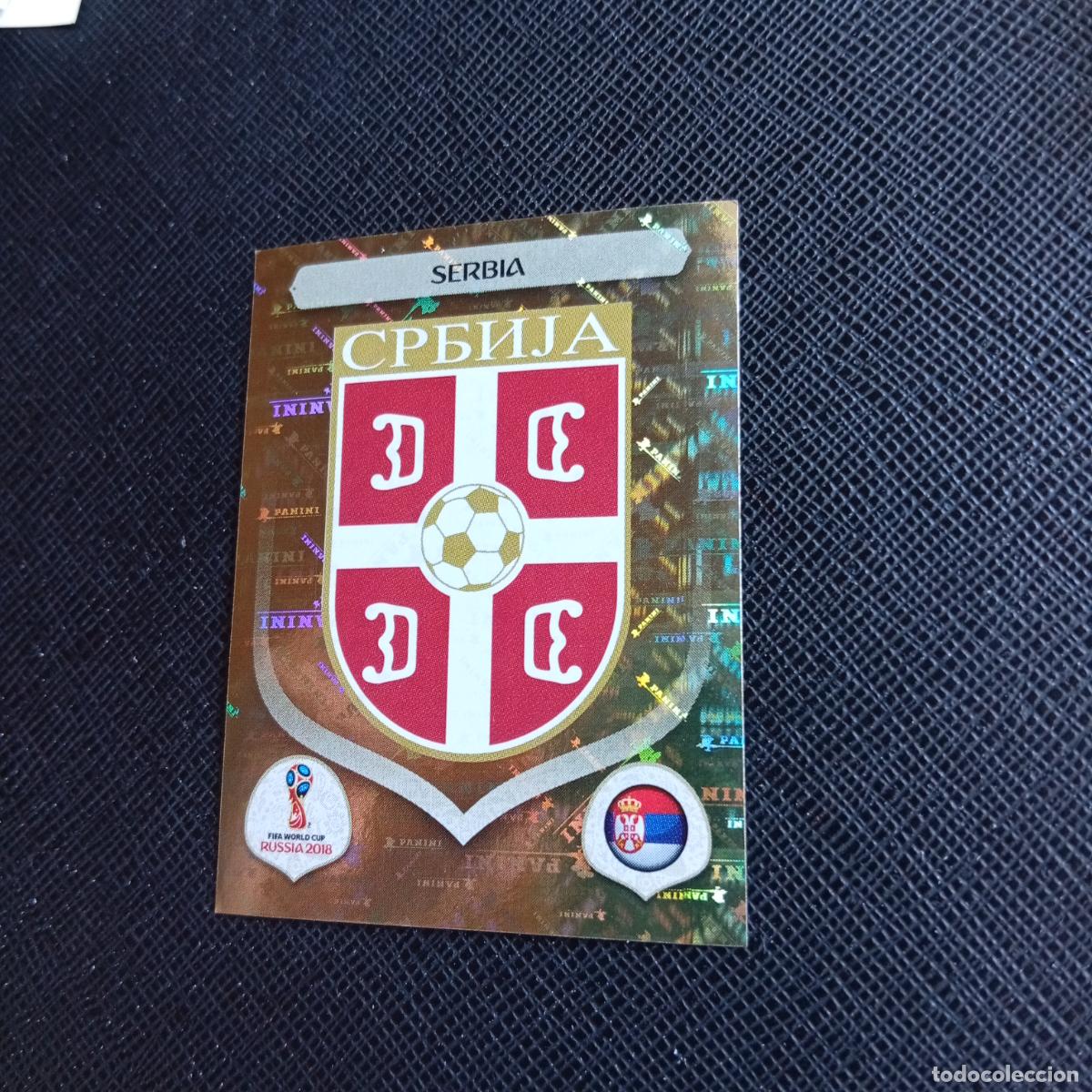 Figurine di Calcio: 412 ESCUDO SERBIA PANINI MUNDIAL RUSIA 2018 CROMO FUTBOL 18 - SIN PEGAR - /CJ2 .