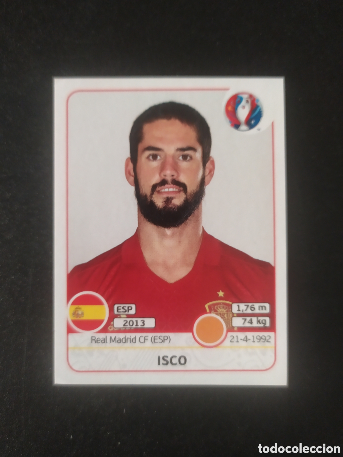 Cromos de f&uacute;tbol: UEFA Euro Francia 2016 panini Isco n&deg; 365 Espa&ntilde;a