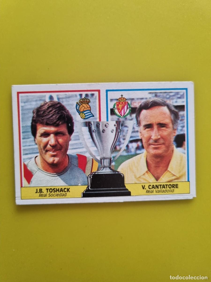 Cromos de f&uacute;tbol: CROMO LIGA ESTE 86 87 1986 1987 NUNCA PEGADO SIN PEGAR ENTRENADORES TOSHACK/CANTATORE AR1026