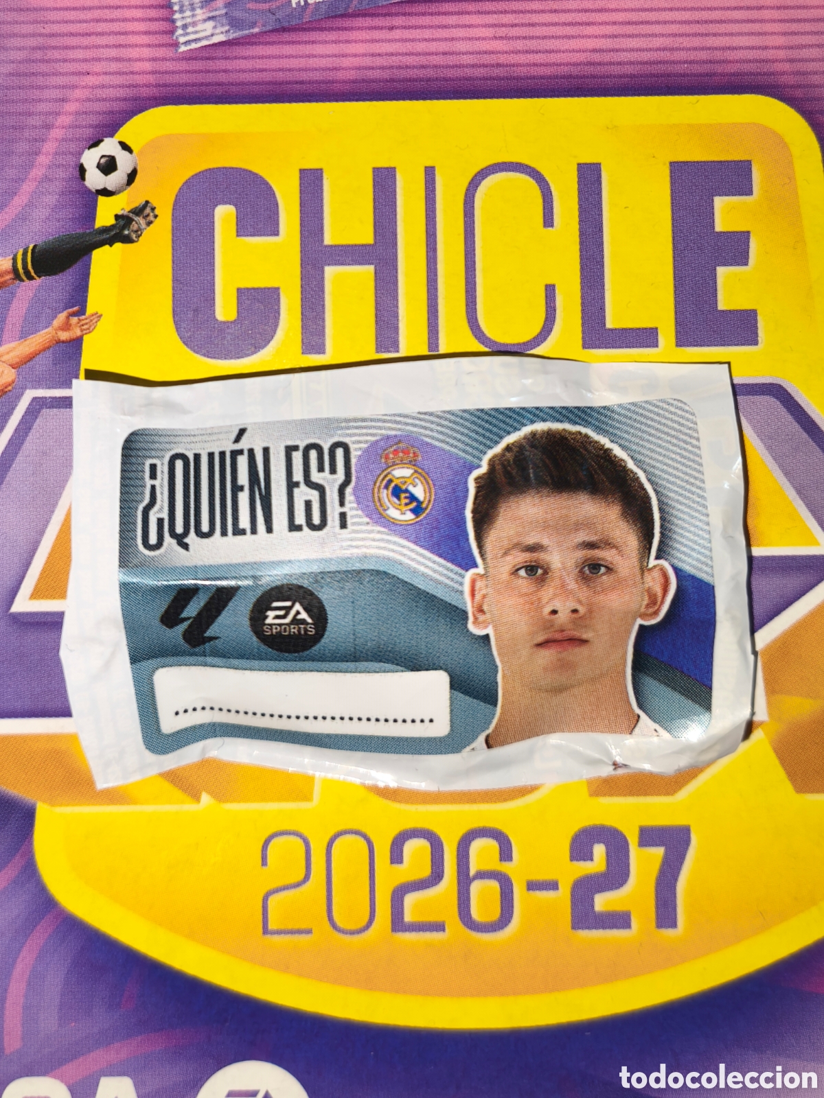Cromos de f&uacute;tbol: &iquest;QUI&Eacute;N ES? Guler Chicle liga este 26/27 Real Madrid