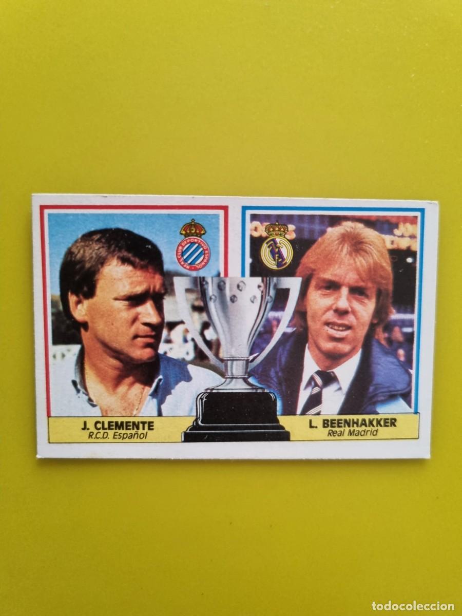Football Stickers: CROMO LIGA ESTE 86 87 1986 1987 NUNCA PEGADO SIN PEGAR ENTRENADORES CLEMENTE/BEENHAKKER AR1026