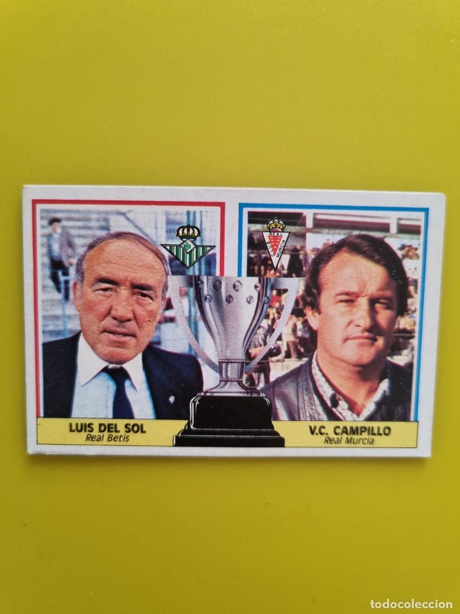 Cromos de f&uacute;tbol: CROMO LIGA ESTE 86 87 1986 1987 NUNCA PEGADO SIN PEGAR ENTRENADORES DEL SOL/CAMPILLO AR1026