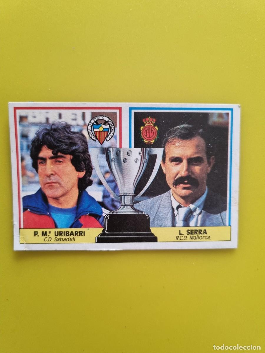 Cromos de f&uacute;tbol: CROMO LIGA ESTE 86 87 1986 1987 DESPEGADO ENTRENADORES URIBARRI/SERRA AR1026