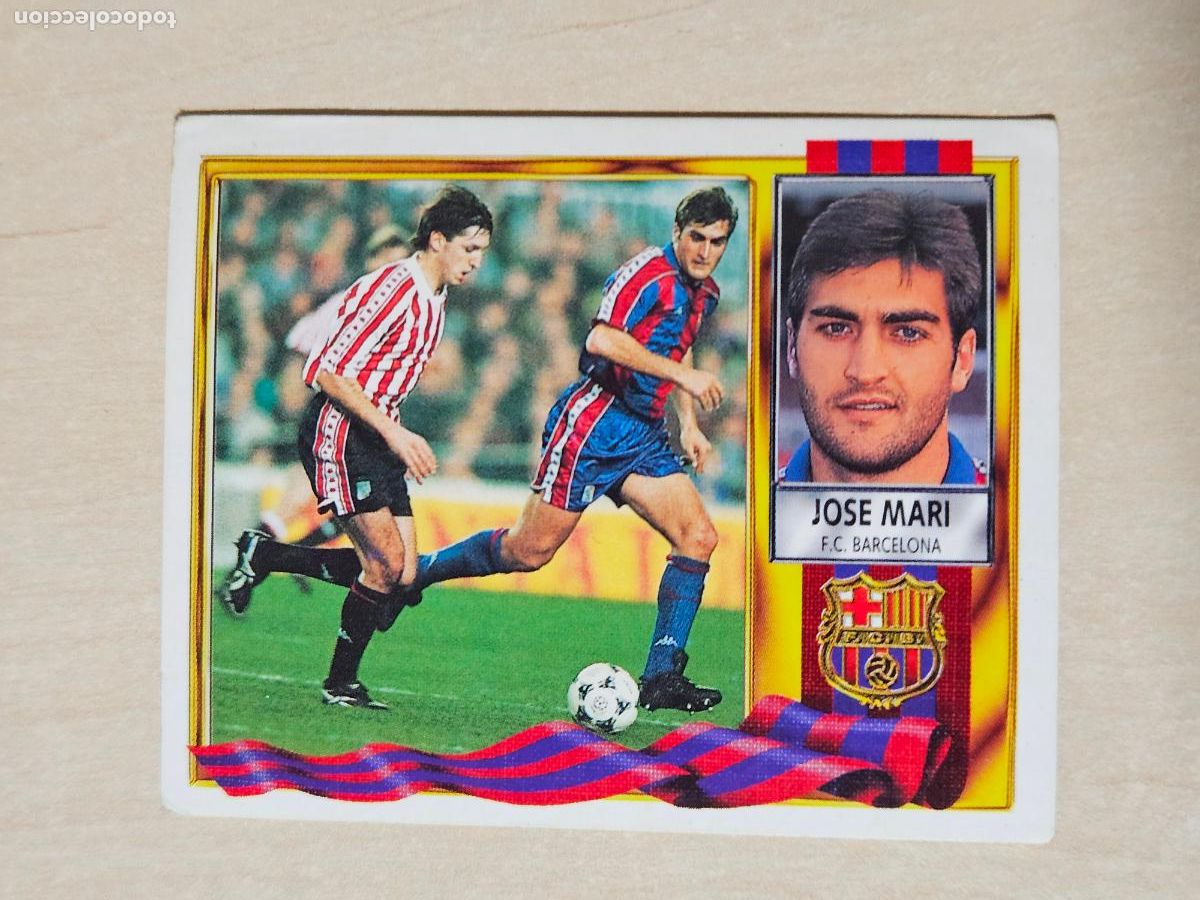 Cromos de f&uacute;tbol: EDICIONES ESTE 95 96 BAJA JOSE MARI BARCELONA CROMO SIN PEGAR