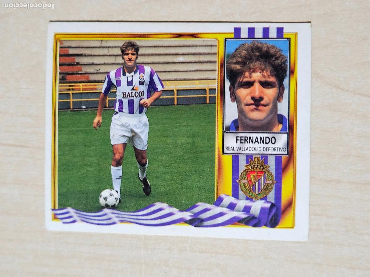 Cromos de f&uacute;tbol: EDICIONES ESTE 95 96 VERSION FERNANDO - REAL VALLADOLID - CROMO SIN PEGAR