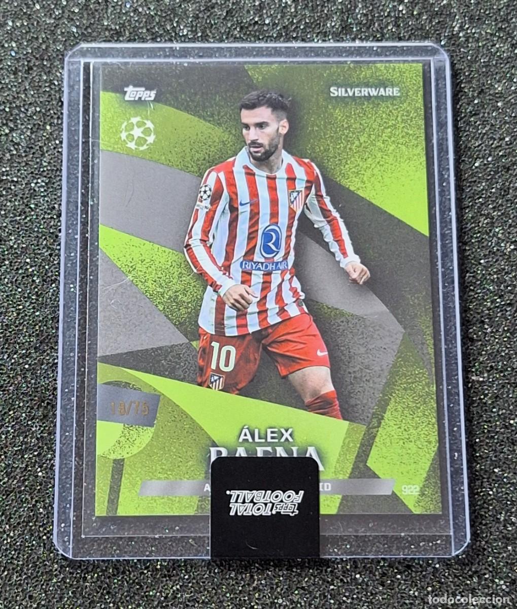 Football Stickers: Alex Baena Atletico de Madrid Topps Total Football 18/75 Silverware Green