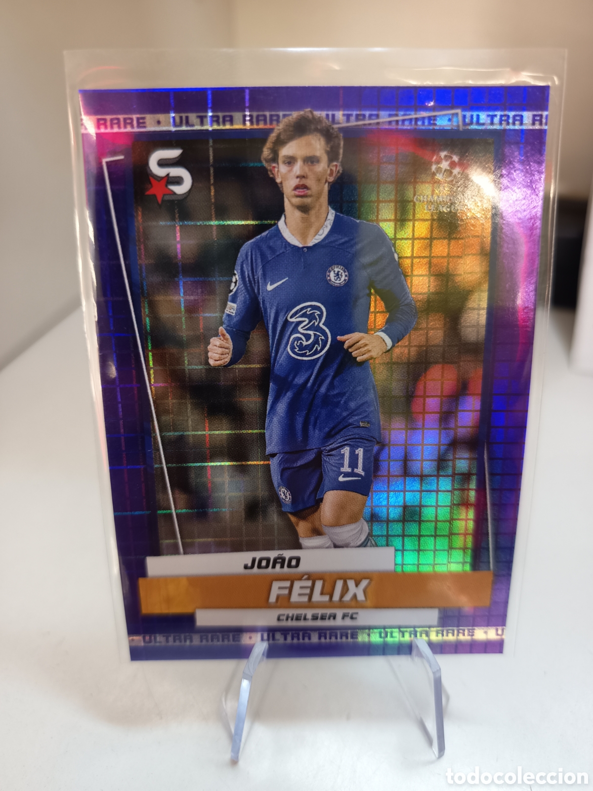 Cromos de f&uacute;tbol: SUPERSTARS 2023 ULTRA RARE NUMERADA 3/99 JOAO FELIX 26