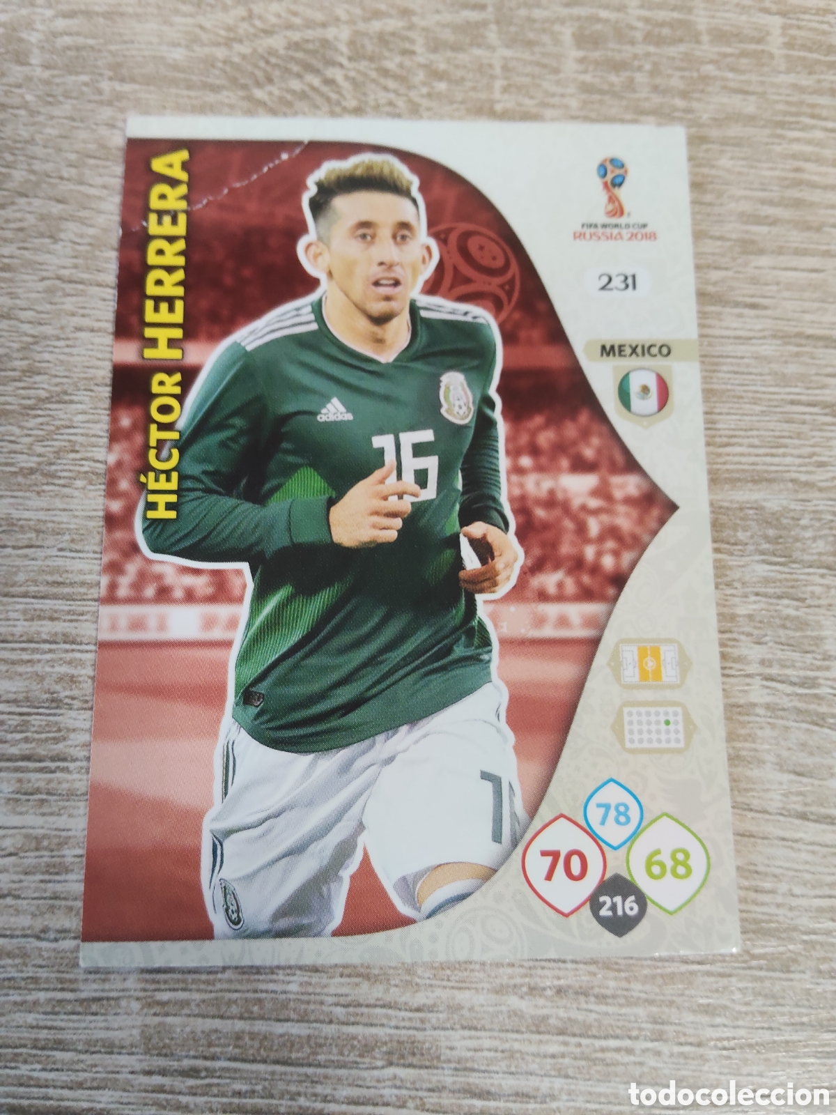 Cromos de f&uacute;tbol: Panini Adrenalyn mundial Rusia 2018 231 H&eacute;ctor Herrera M&eacute;xico