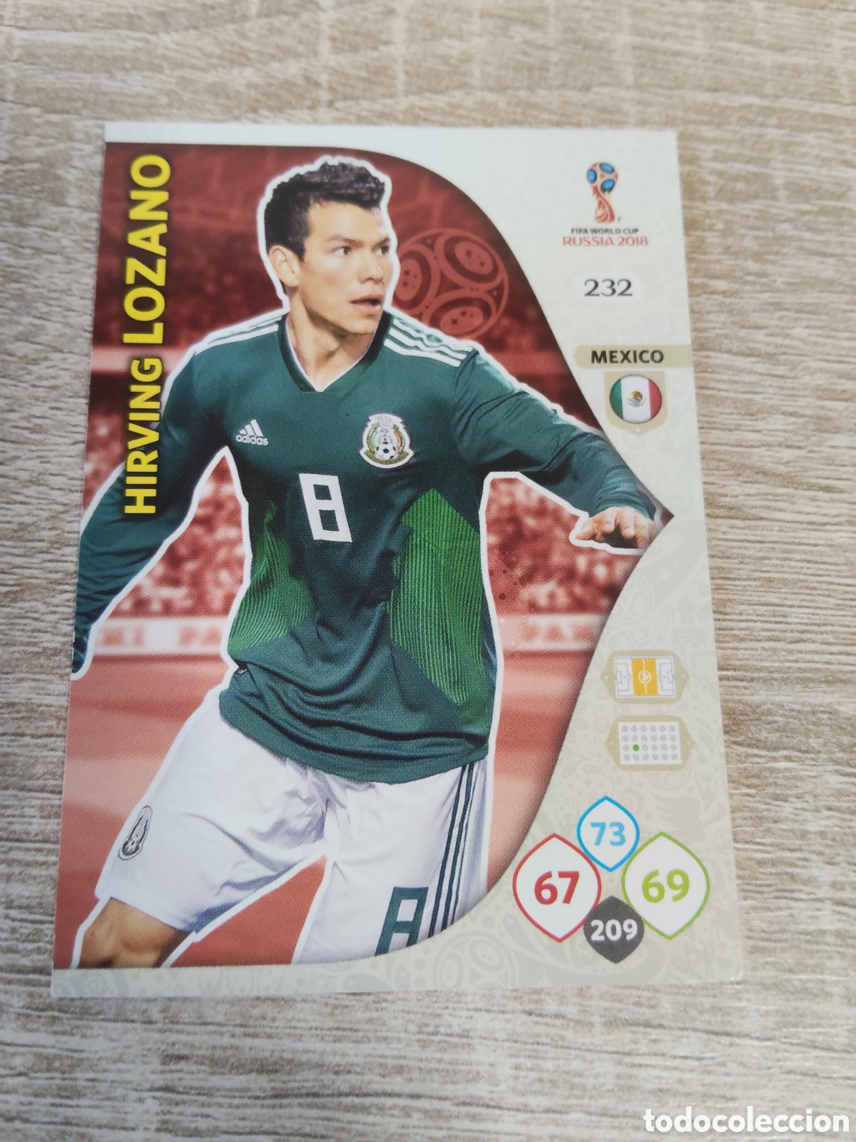 Cromos de f&uacute;tbol: Panini Adrenalyn mundial Rusia 2018 232 Hirving Lozano M&eacute;xico