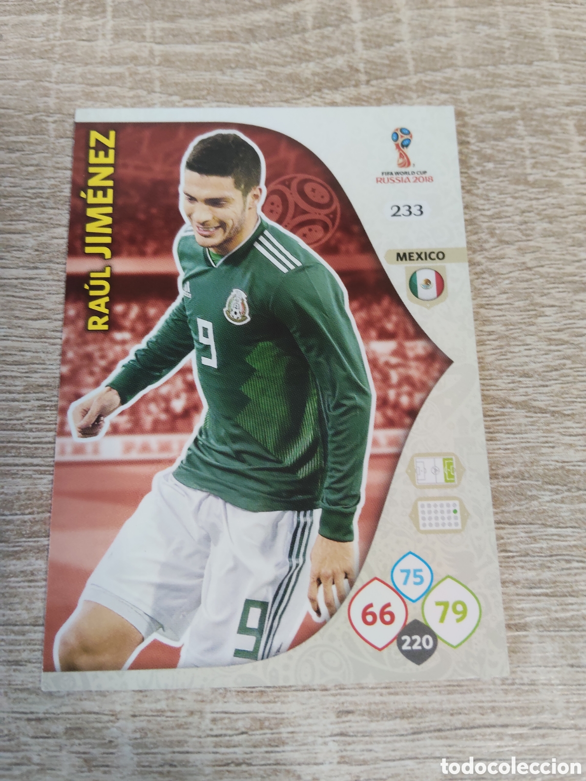 Cromos de f&uacute;tbol: Panini Adrenalyn mundial Rusia 2018 233 Ra&uacute;l Jim&eacute;nez M&eacute;xico
