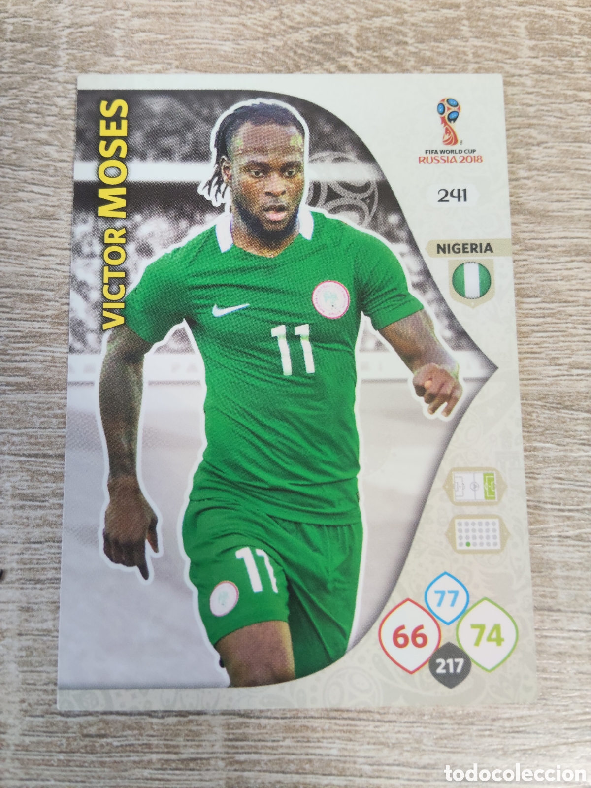 Cromos de f&uacute;tbol: Panini Adrenalyn mundial Rusia 2018 241 Victor Moses Nigeria