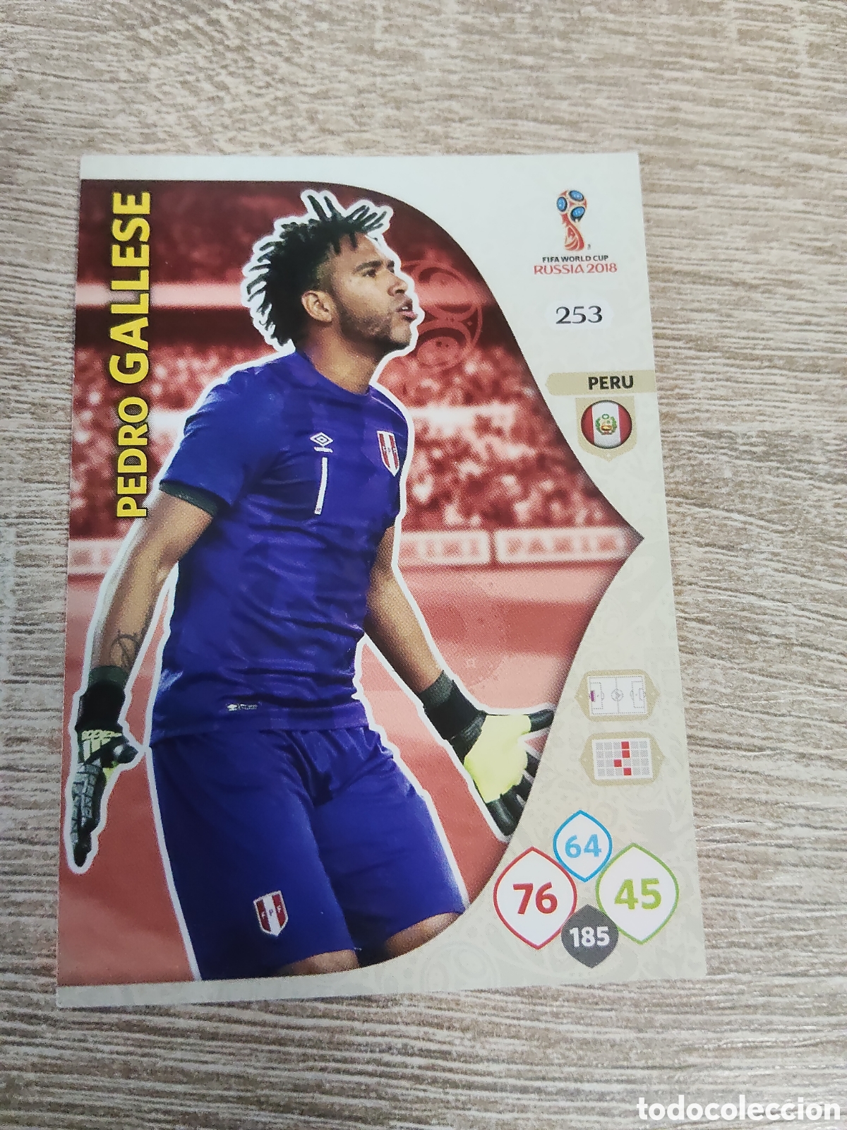 Cromos de f&uacute;tbol: Panini Adrenalyn mundial Rusia 2018 253 Pedro Gallese Per&uacute;