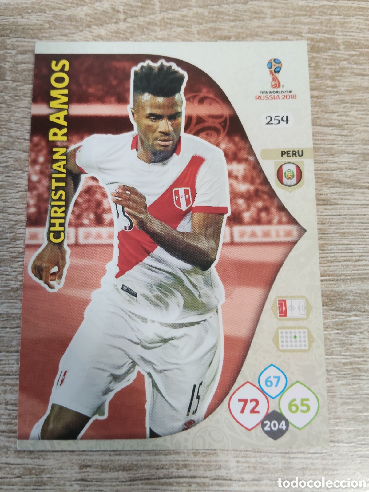 Cromos de f&uacute;tbol: Panini Adrenalyn mundial Rusia 2018 254 Christian Ramos Per&uacute;