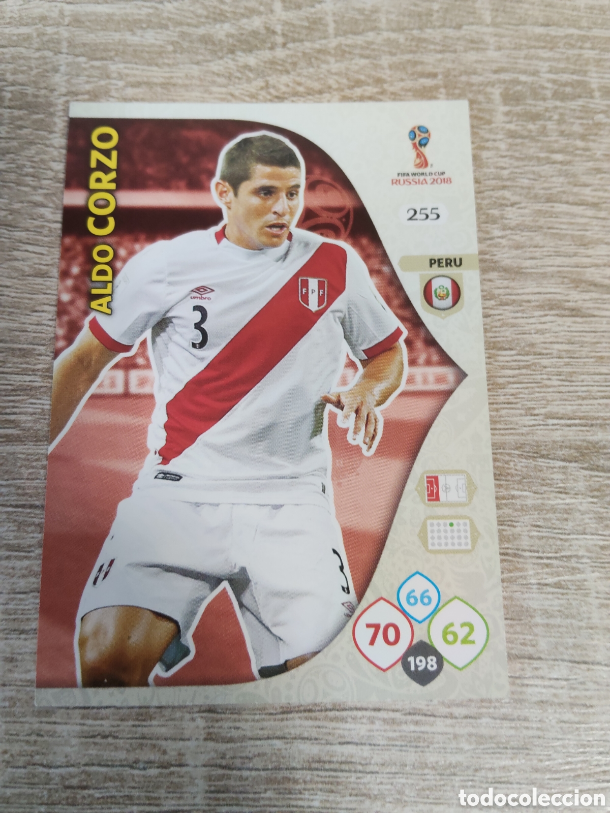 Cromos de f&uacute;tbol: Panini Adrenalyn mundial Rusia 2018 255 Aldo Corzo Per&uacute;