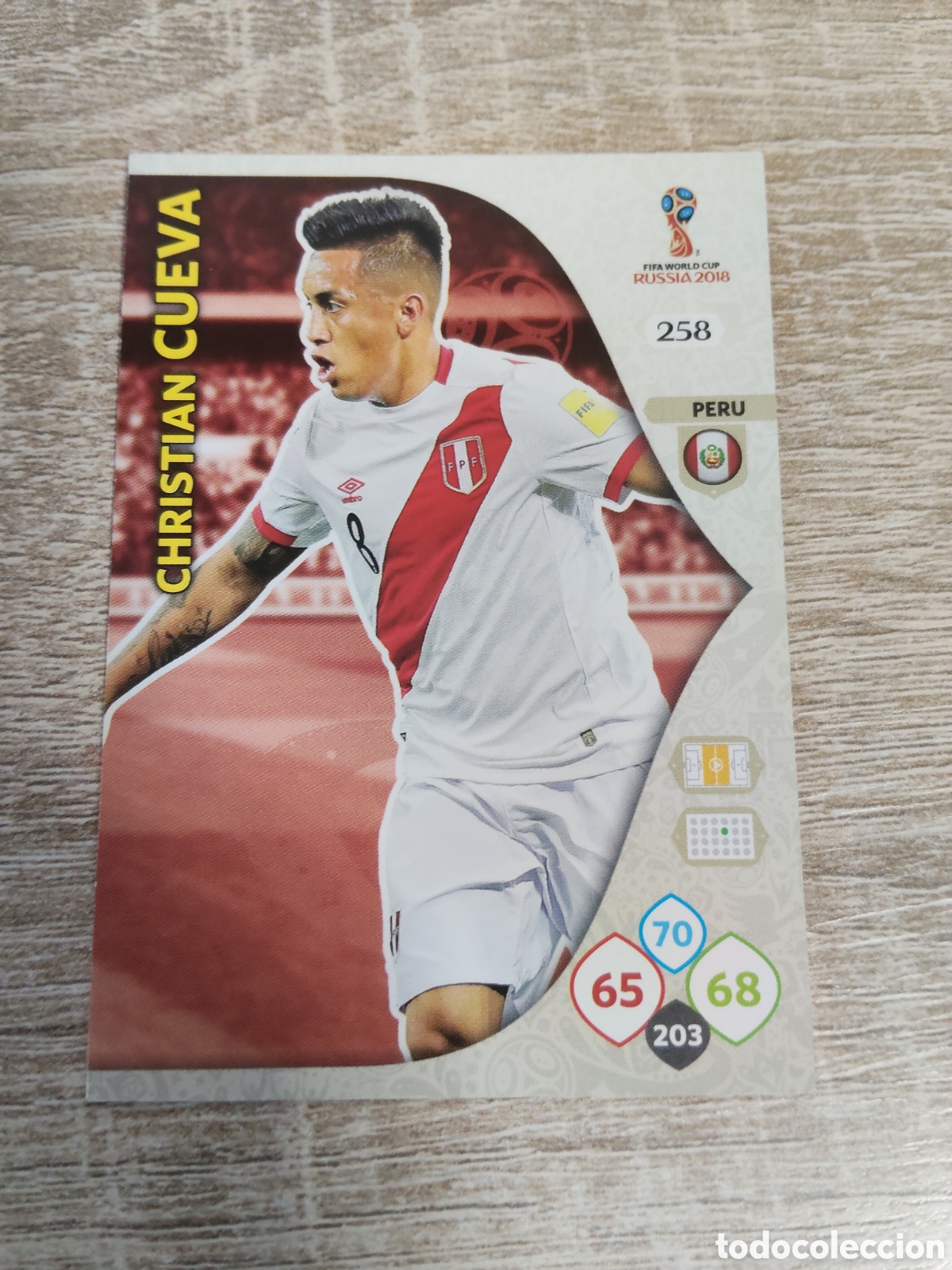 Cromos de f&uacute;tbol: Panini Adrenalyn mundial Rusia 2018 258 Christian Cueva Per&uacute;