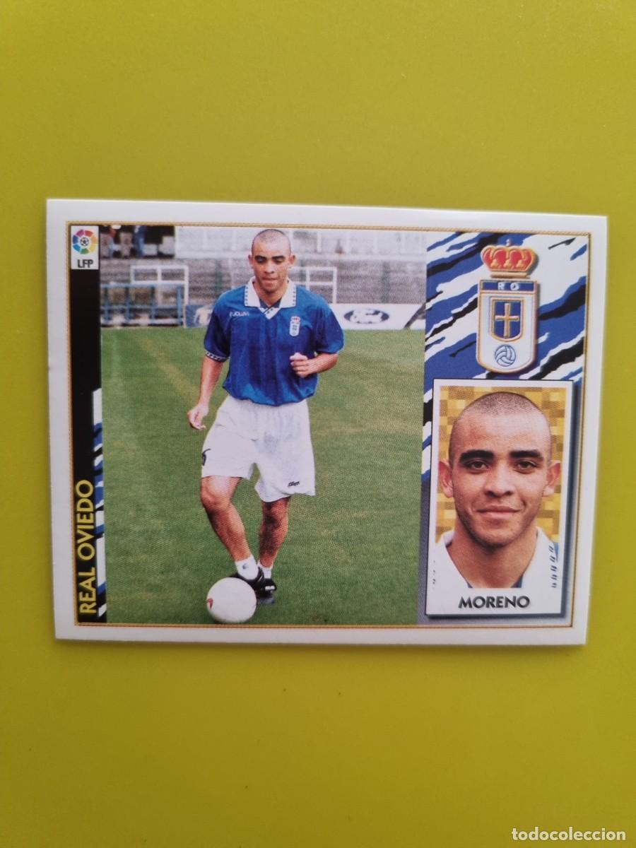 Fu&szlig;ball-Sticker: CROMO LIGA ESTE 97 98 1997 1998 NUNCA PEGADO SIN PEGAR MORENO FICHAJE N&ordm;35 REAL OVIEDO AR1026
