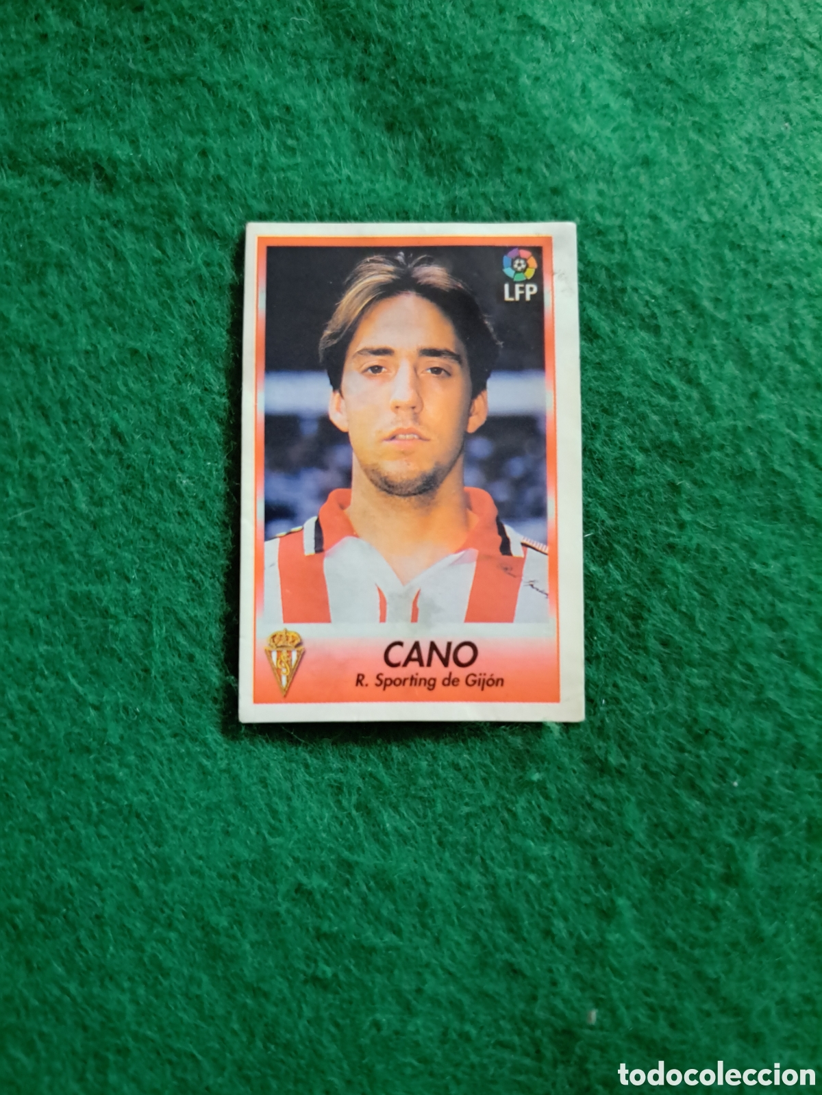 Cromos de f&uacute;tbol: David Cano. N&deg;111. Sporting de Gij&oacute;n. Bollycao Liga 96-97. Sigue la Liga