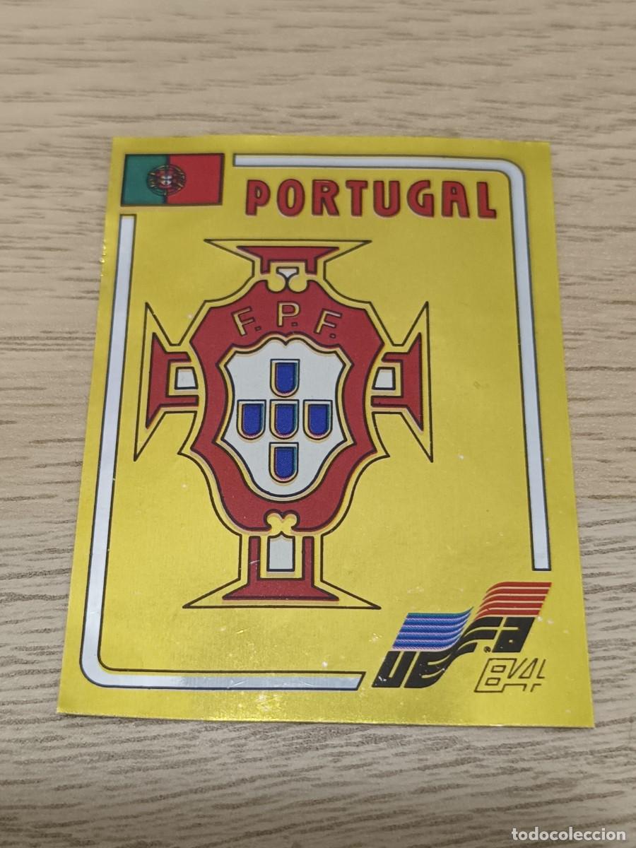 Cromos de f&uacute;tbol: EURO 84 PANINI 161 ESCUDO PORTUGAL RECUPERADO
