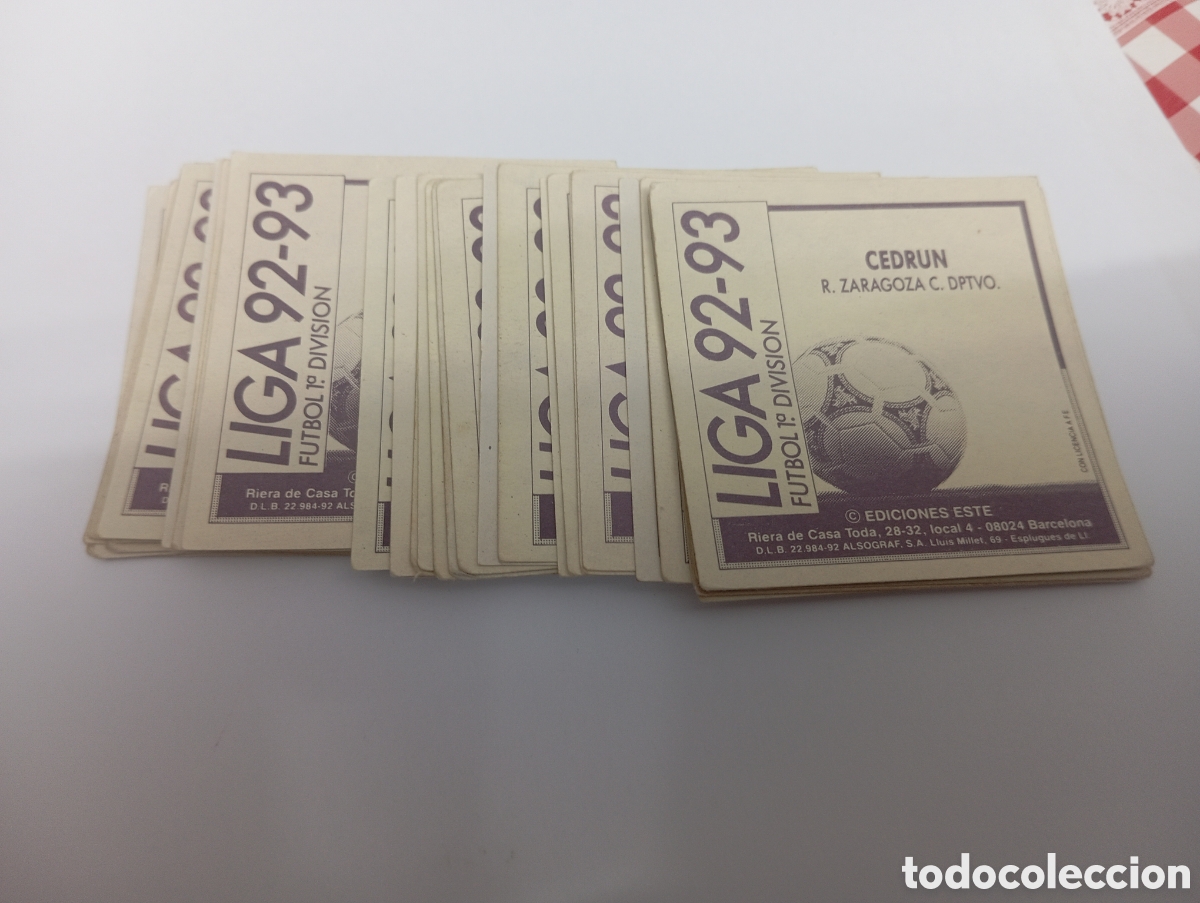 Cromos de f&uacute;tbol: Lote 50 cromos Este 1992 1993 Liga 92 93
