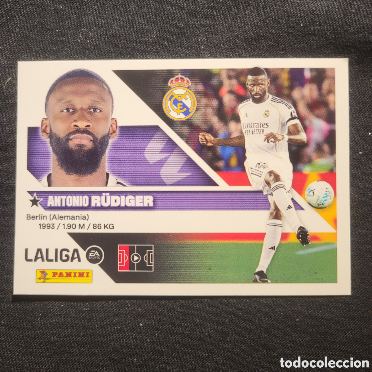 Cromos de f&uacute;tbol: 8 R&uuml;diger Real Madrid [Sticker] / La Liga Este 2026