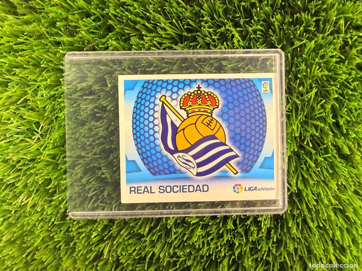 Cromos de f&uacute;tbol: N&ordm; 18 Escudo Real Sociedad Escudos Liga Adelante Liga Este 09 10