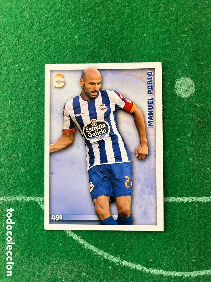 Cromos de f&uacute;tbol: 491 MANUEL PABLO DEPORTIVO DE LA CORU&Ntilde;A LAS FICHAS DE LA LIGA 2014 2015 MUNDICROMO