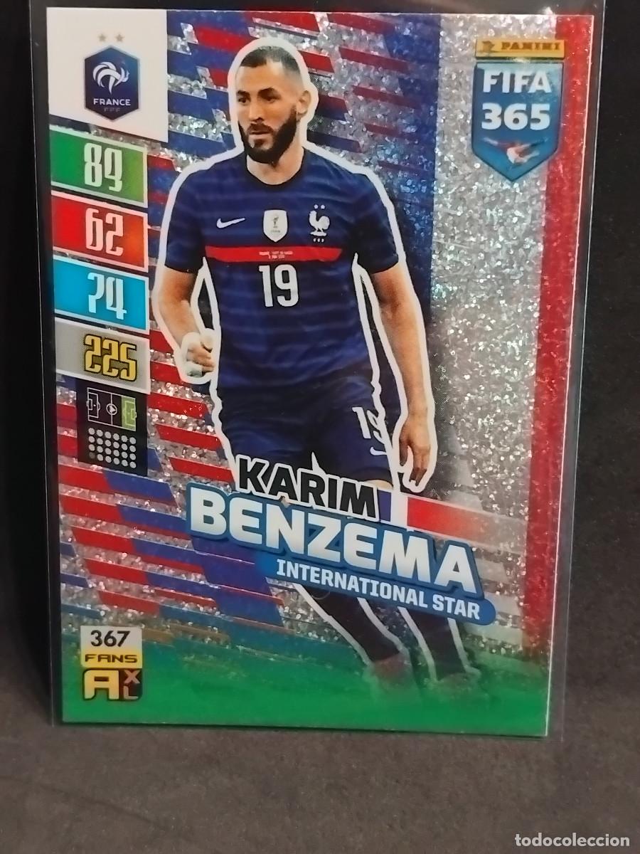 Cromos de f&uacute;tbol: KARIM BENZEMA 367 - INTERNATIONAL STAR #367 - ADRENALYN FIFA 365 2021 2022 2021-22 PANINI FRANCIA