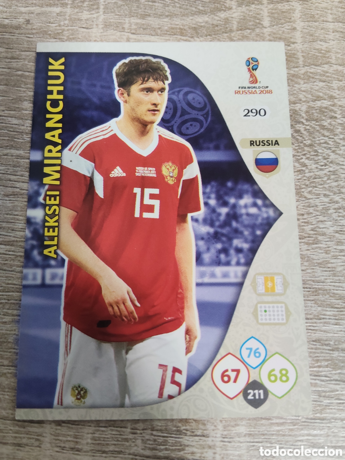 Cromos de f&uacute;tbol: Panini Adrenalyn mundial Rusia 2018 290 Aleksei Miranchuk Rusia