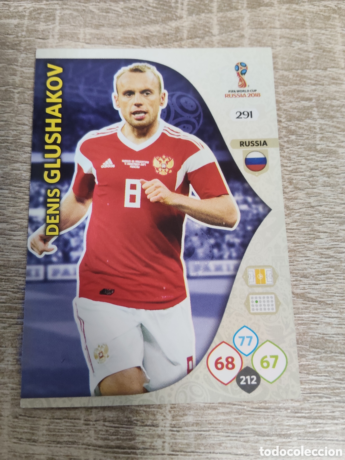 Cromos de f&uacute;tbol: Panini Adrenalyn mundial Rusia 2018 291 Denis Glushakov Rusia