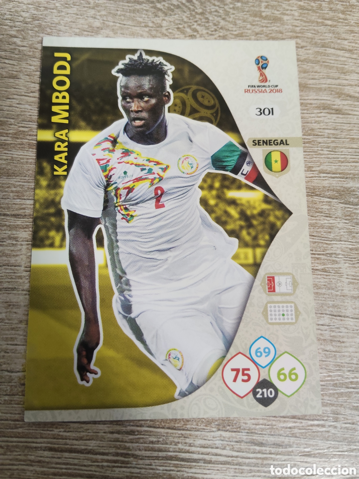 Cromos de f&uacute;tbol: Panini Adrenalyn mundial Rusia 2018 301 Kara Mbodj Seneg