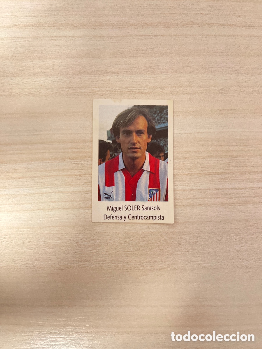 Cromos de f&uacute;tbol: MIQUEL SOLER 115 ATLETICO DE MADRID BIMBO 91 92 1991 1992