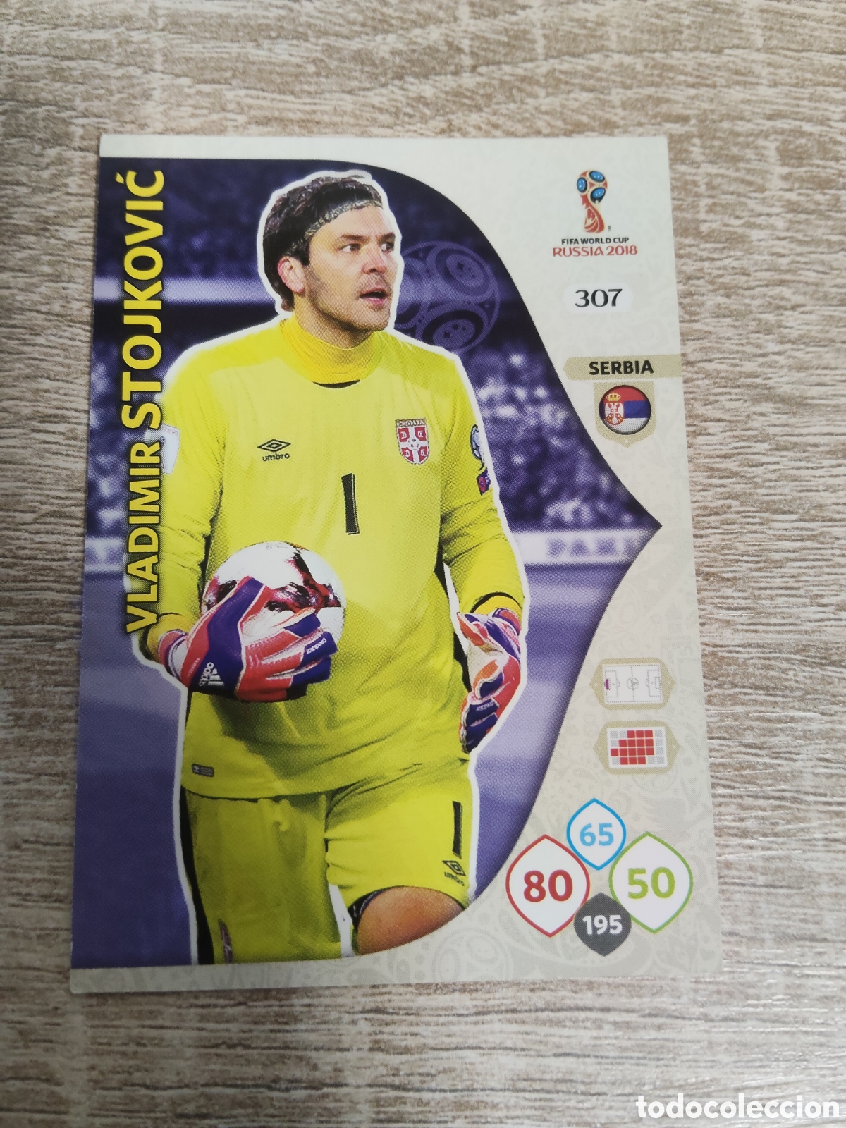 Cromos de f&uacute;tbol: Panini Adrenalyn mundial Rusia 2018 307 Vladimir Stojkovic Serbia
