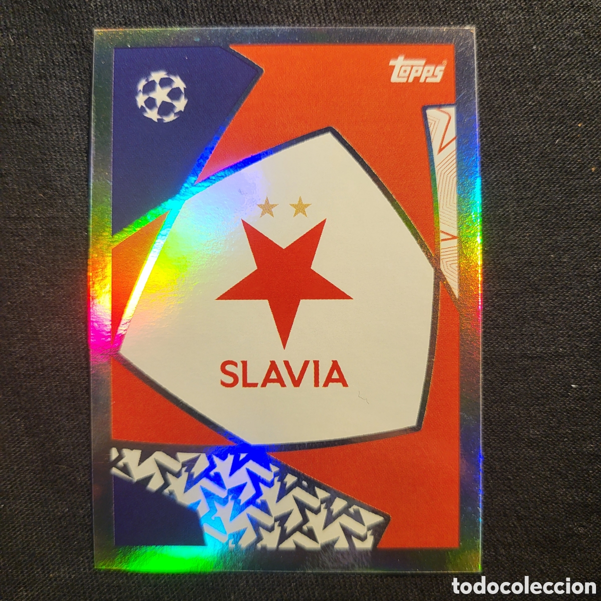 Football Stickers: 396 SK Slavia Praha [Club Badge, Holo Foil, Sticker] / Topps UCL Stickers 2025