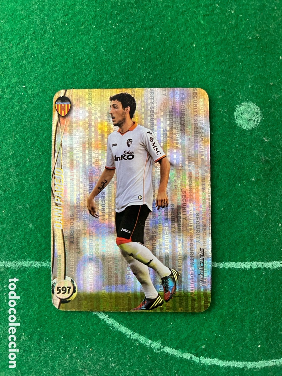 Football Stickers: 597 DANI PAREJO VALENCIA LAS FICHAS DE LA LIGA 2014 2015 MUNDICROMO TOP 7 SECURITY
