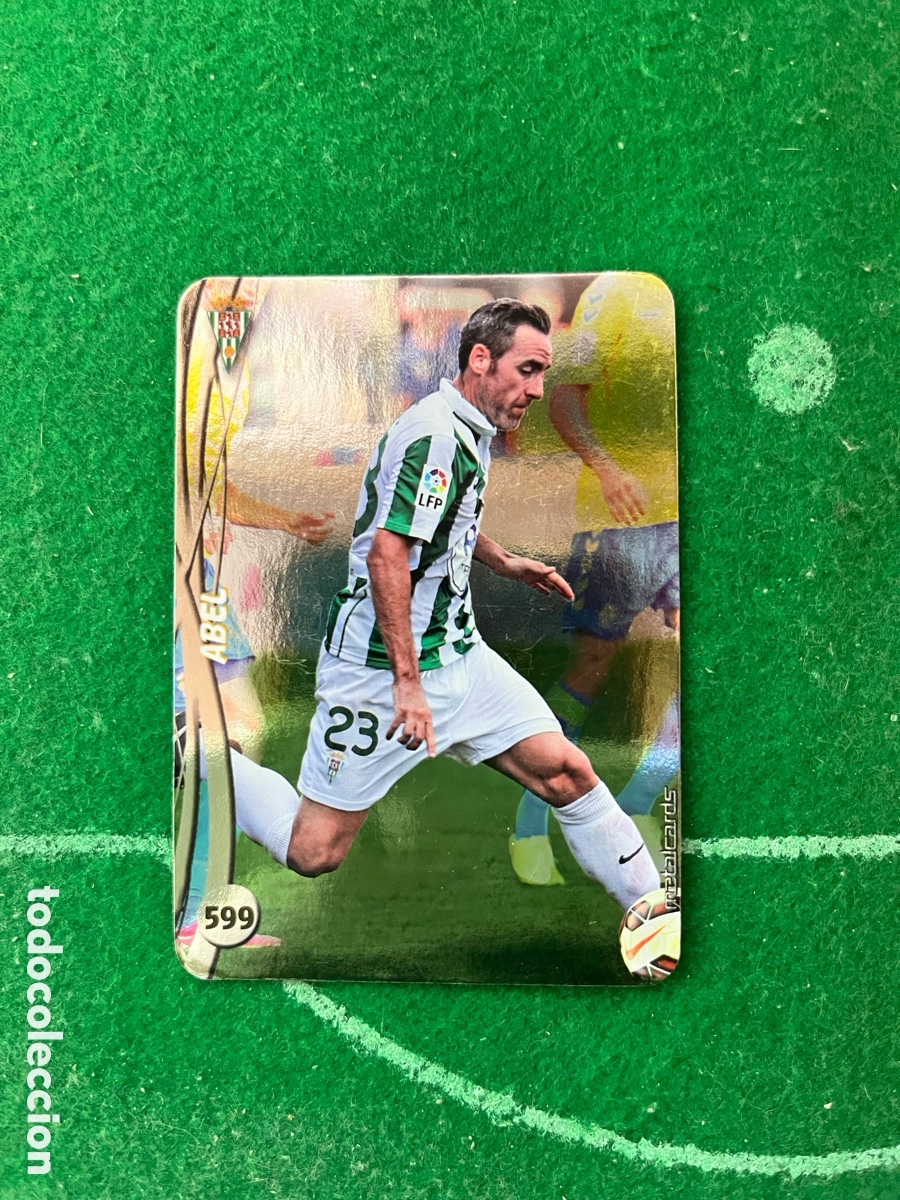 Football Stickers: 599 ABEL C&Oacute;RDOBA LAS FICHAS DE LA LIGA 2014 2015 MUNDICROMO TOP 7 METALCARDS LISO