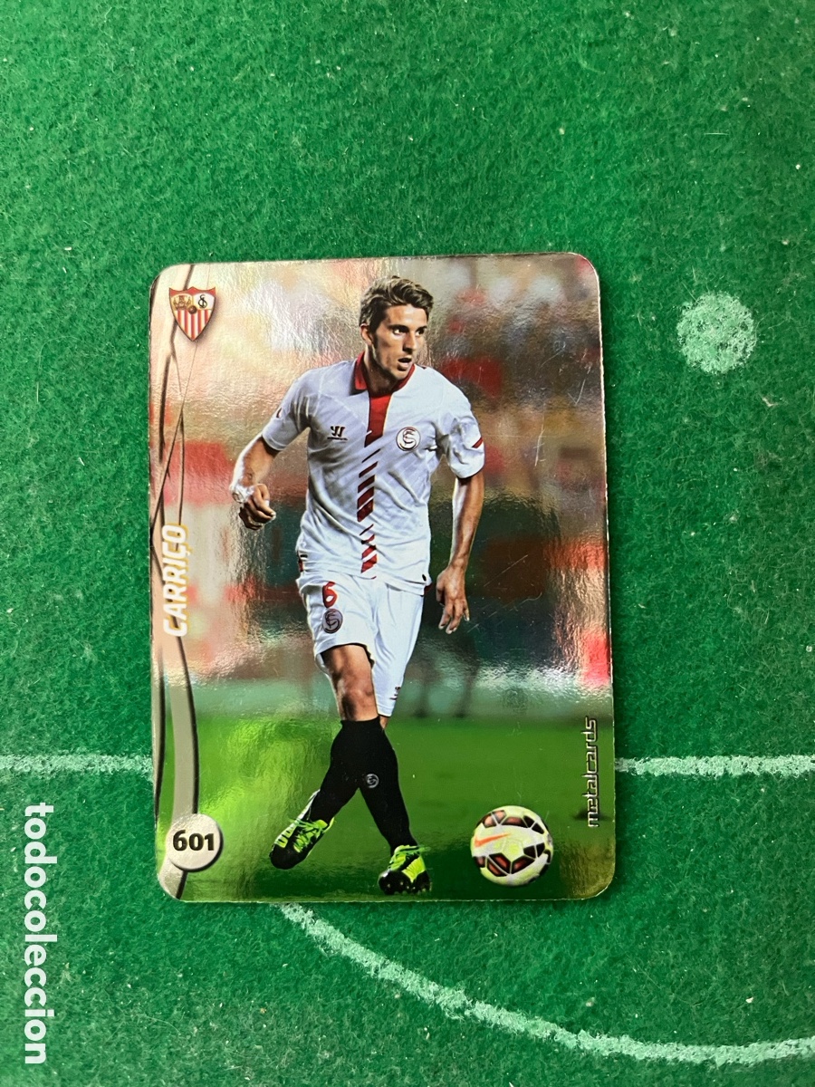 Cromos de f&uacute;tbol: 601 CARRI&Ccedil;O SEVILLA LAS FICHAS DE LA LIGA 2014 2015 MUNDICROMO TOP 7 METALCARDS LISO