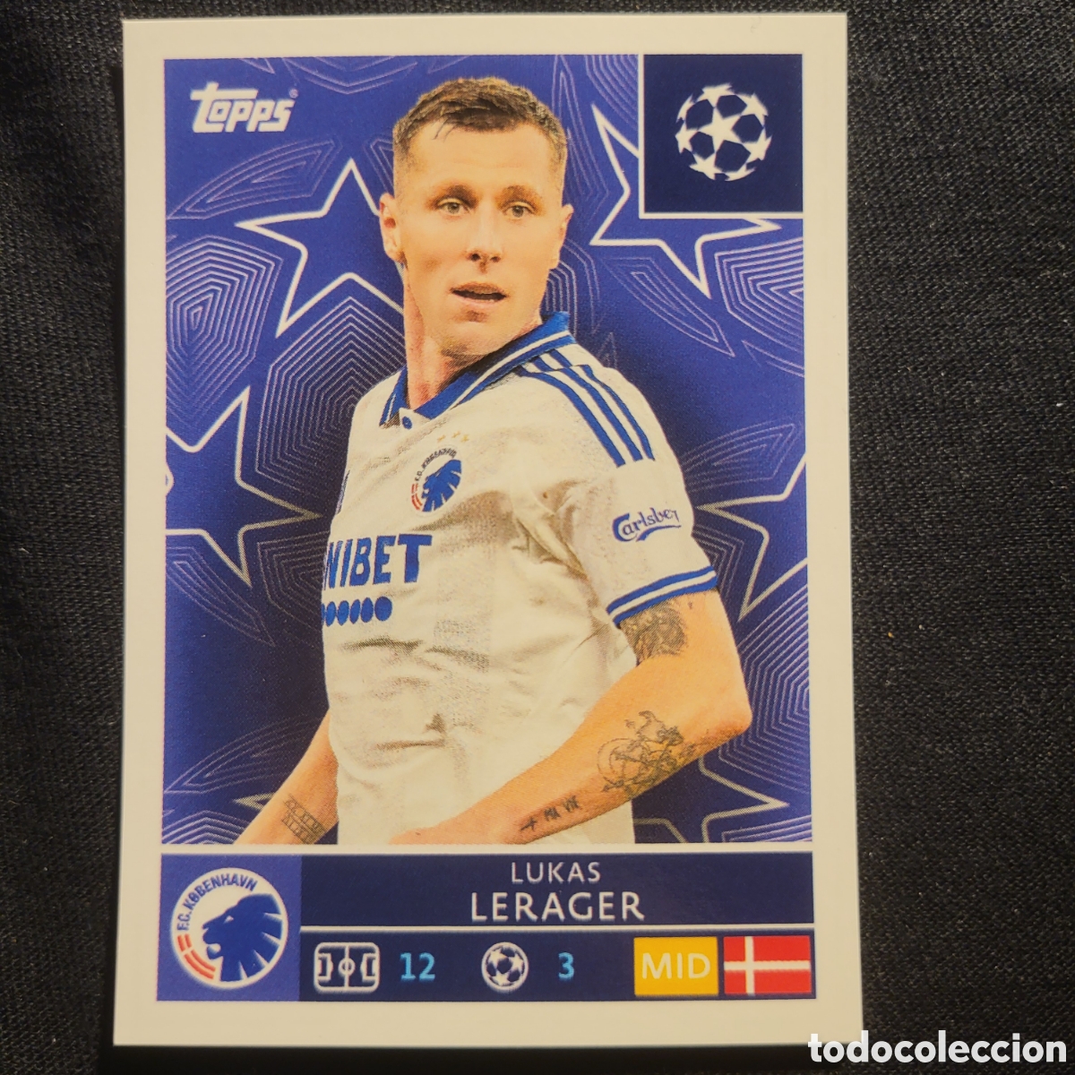 Cromos de f&uacute;tbol: 499 Lukas Lerager [Sticker] / Topps UCL Stickers 2025