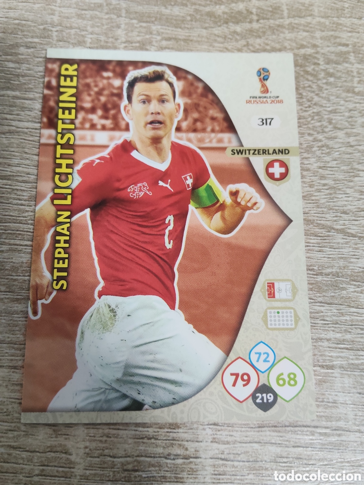Cromos de f&uacute;tbol: Panini Adrenalyn mundial Rusia 2018 317 Stephan Lichtsteiner Suiza