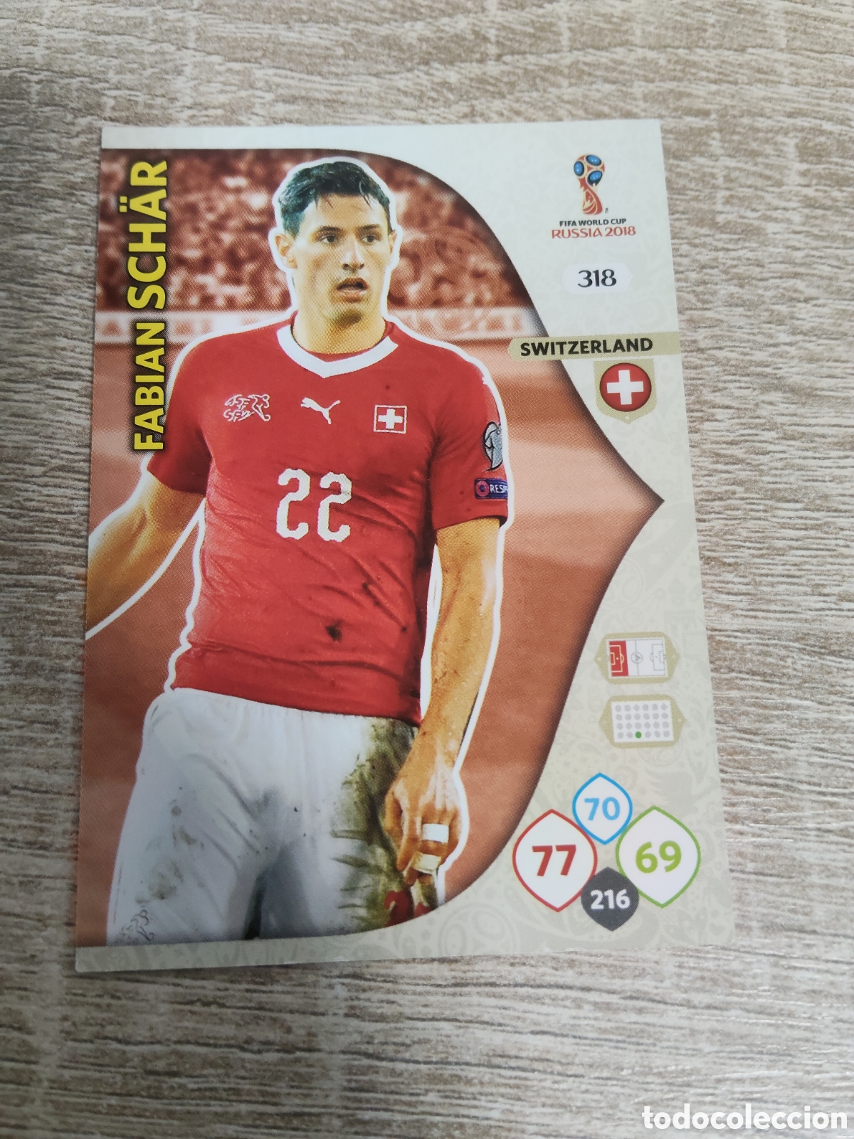 Cromos de f&uacute;tbol: Panini Adrenalyn mundial Rusia 2018 318 Fabian Schar Suiza