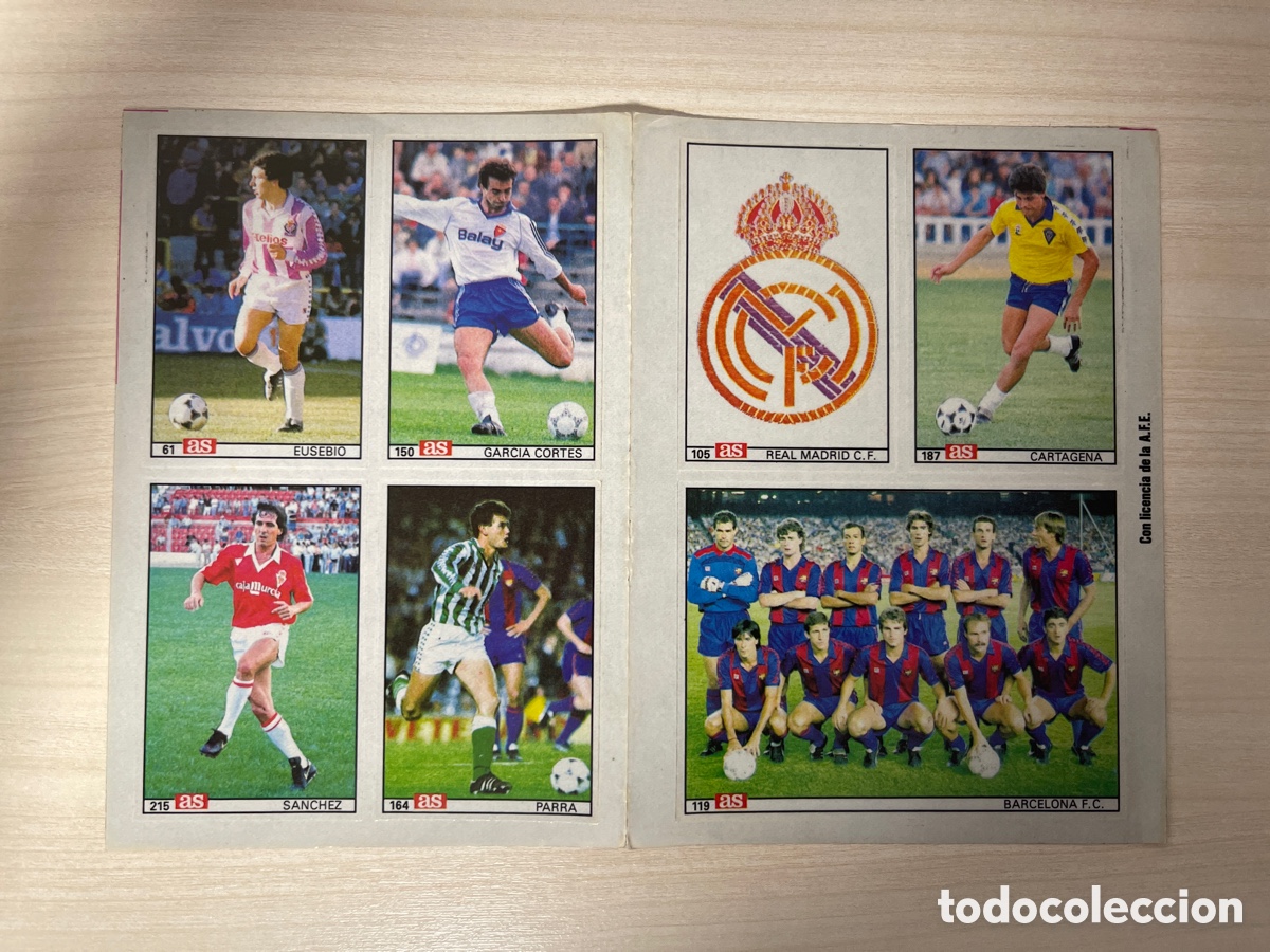 Cromos de f&uacute;tbol: LAMINA 7 CROMOS 61 150 215 164 105 187 119 ASES DE LA LIGA 86 87 1986 1987 DIARIO AS