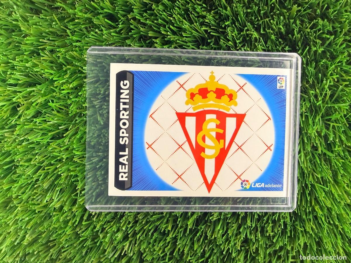 Football Stickers: N&ordm; 19 Escudo Real Sporting Escudos Liga Adelante Liga Este 14 15