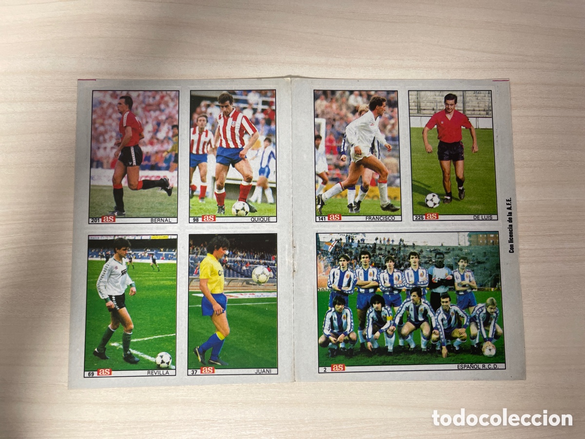 Cartes &agrave; collectionner de Football: LAMINA 7 CROMOS 201 98 69 37 141 225 2 ASES DE LA LIGA 86 87 1986 1987 DIARIO AS