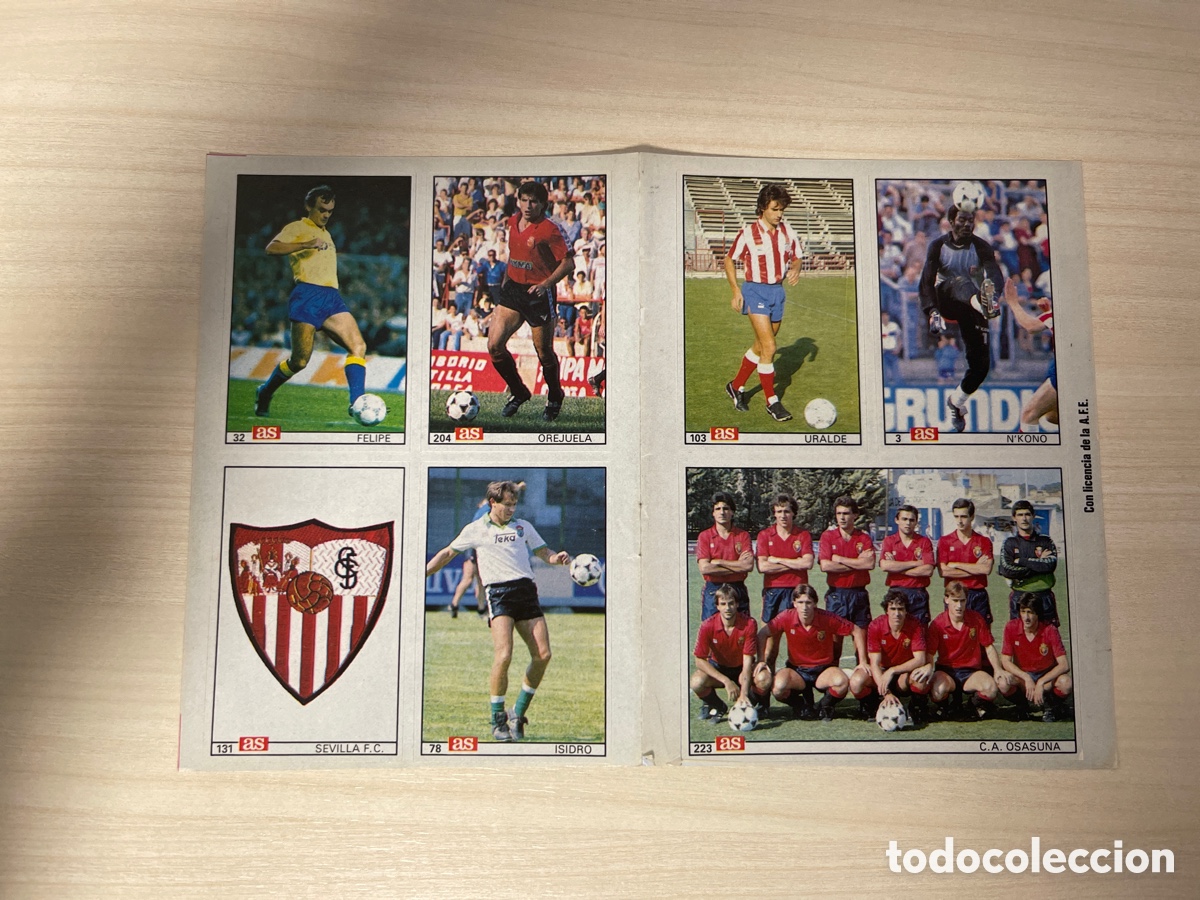 Cromos de Futebol: LAMINA 7 CROMOS 32 204 131 78 103 3 223 ASES DE LA LIGA 86 87 1986 1987 DIARIO AS