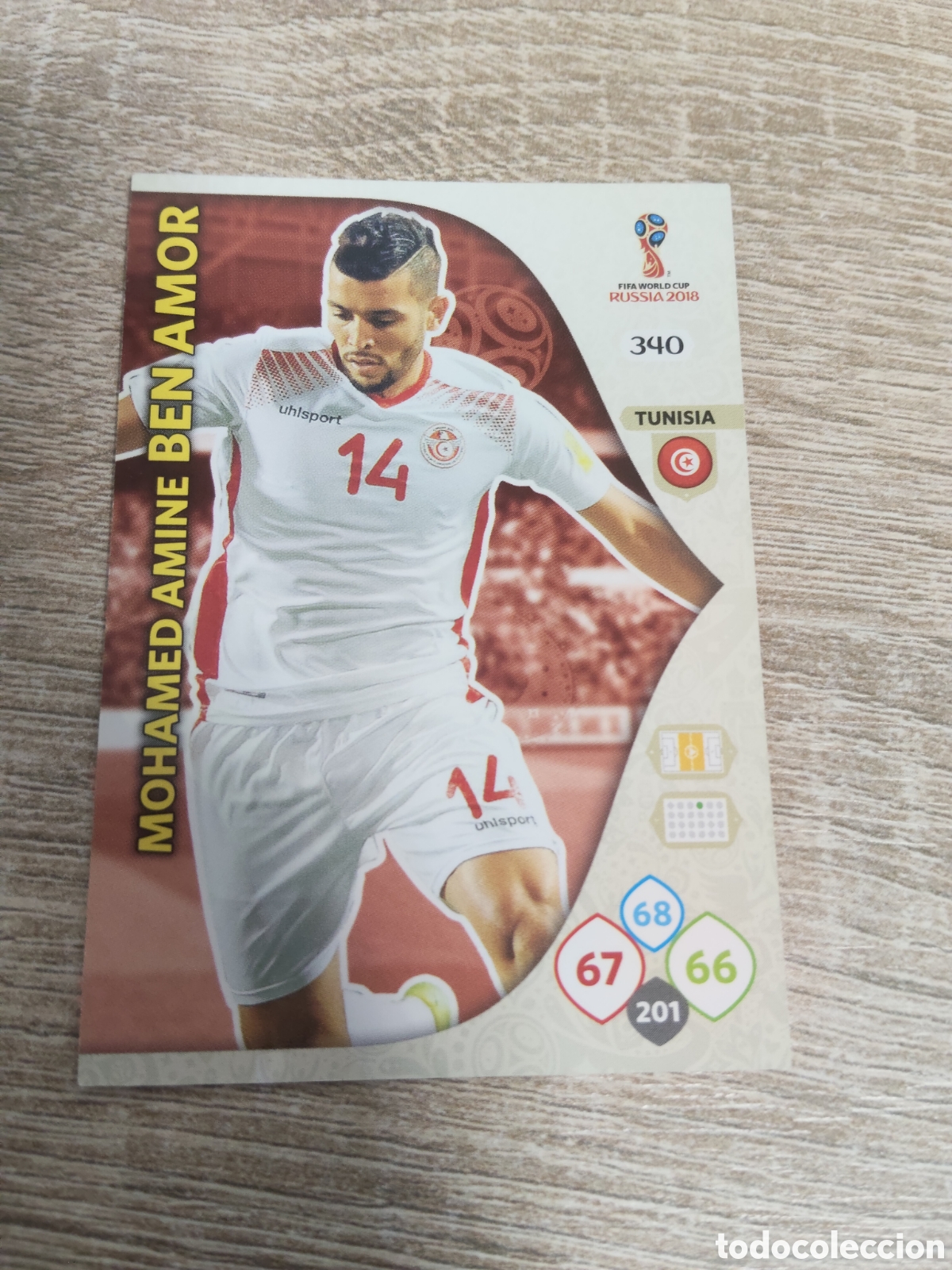 Cromos de f&uacute;tbol: Panini Adrenalyn mundial Rusia 2018 340 Mohamed Amine Ben Amor T&uacute;nez
