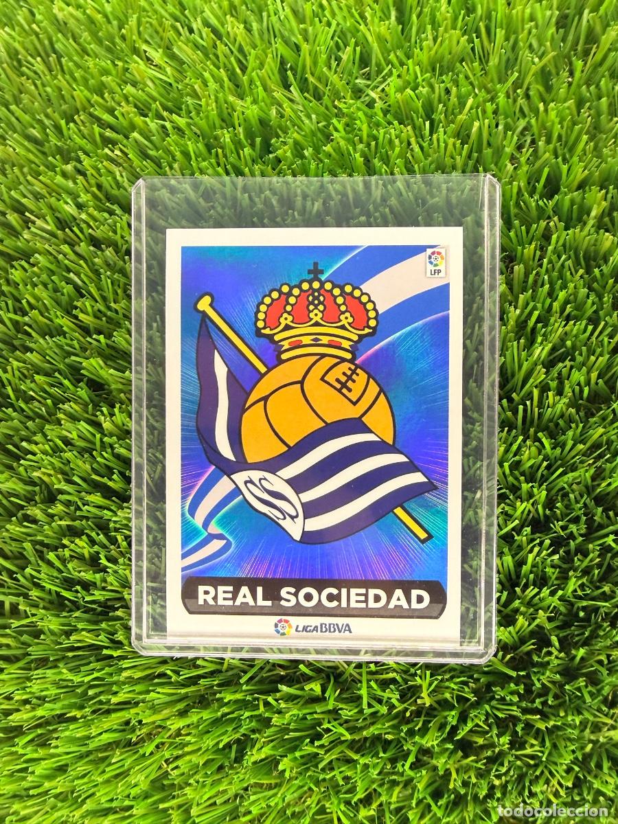 Cromos de f&uacute;tbol: N&ordm; 23 Escudo Real Sociedad Liga Este 14 15