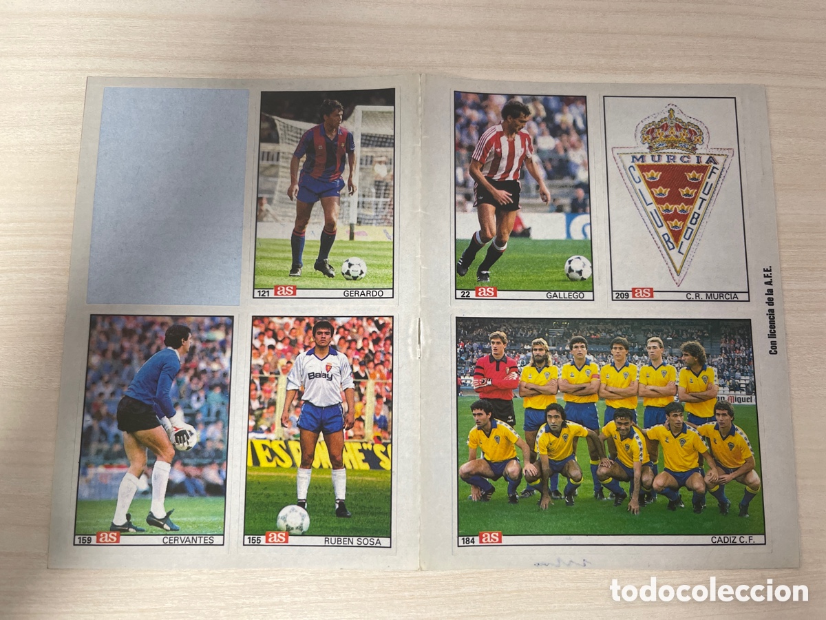 Cromos de f&uacute;tbol: LAMINA 6 CROMOS 121 159 155 22 209 184 ASES DE LA LIGA 86 87 1986 1987 DIARIO AS