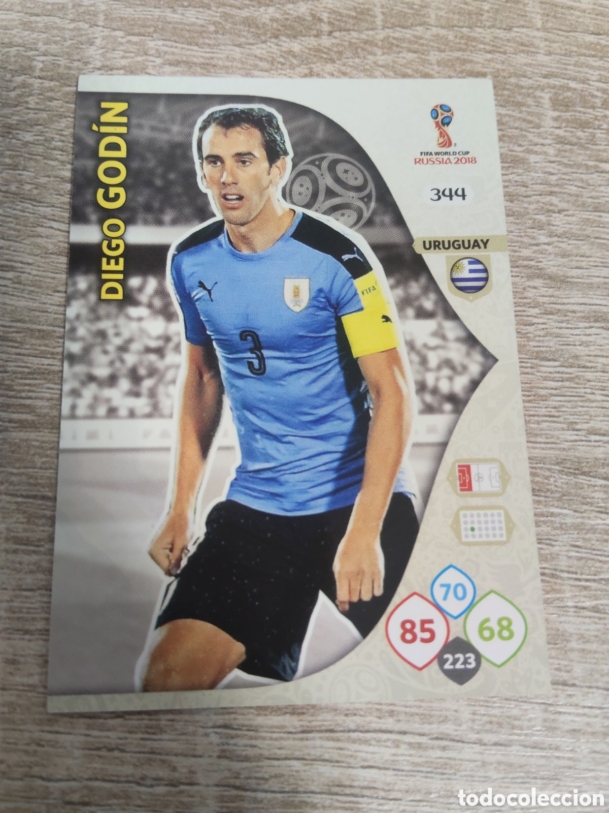 Cromos de f&uacute;tbol: Panini Adrenalyn mundial Rusia 2018 344 Diego Godin Uruguay