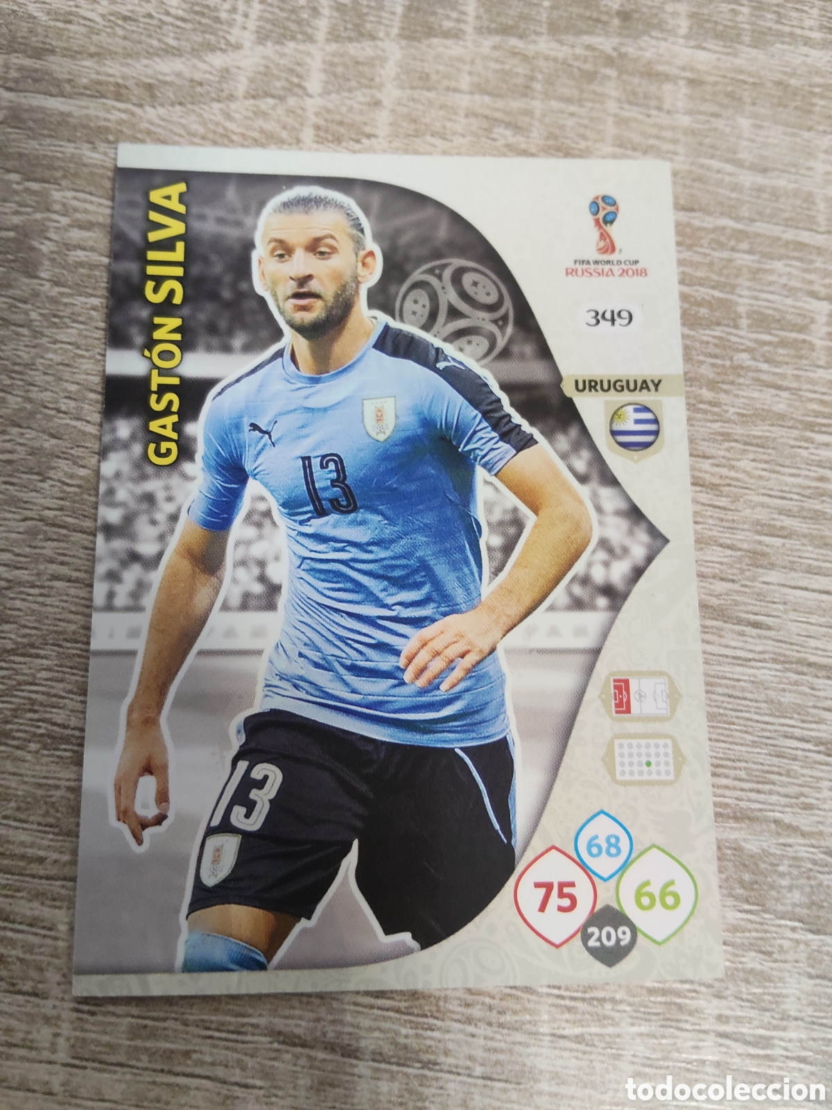 Cromos de f&uacute;tbol: Panini Adrenalyn mundial Rusia 2018 349 Gast&oacute;n Silva Uruguay