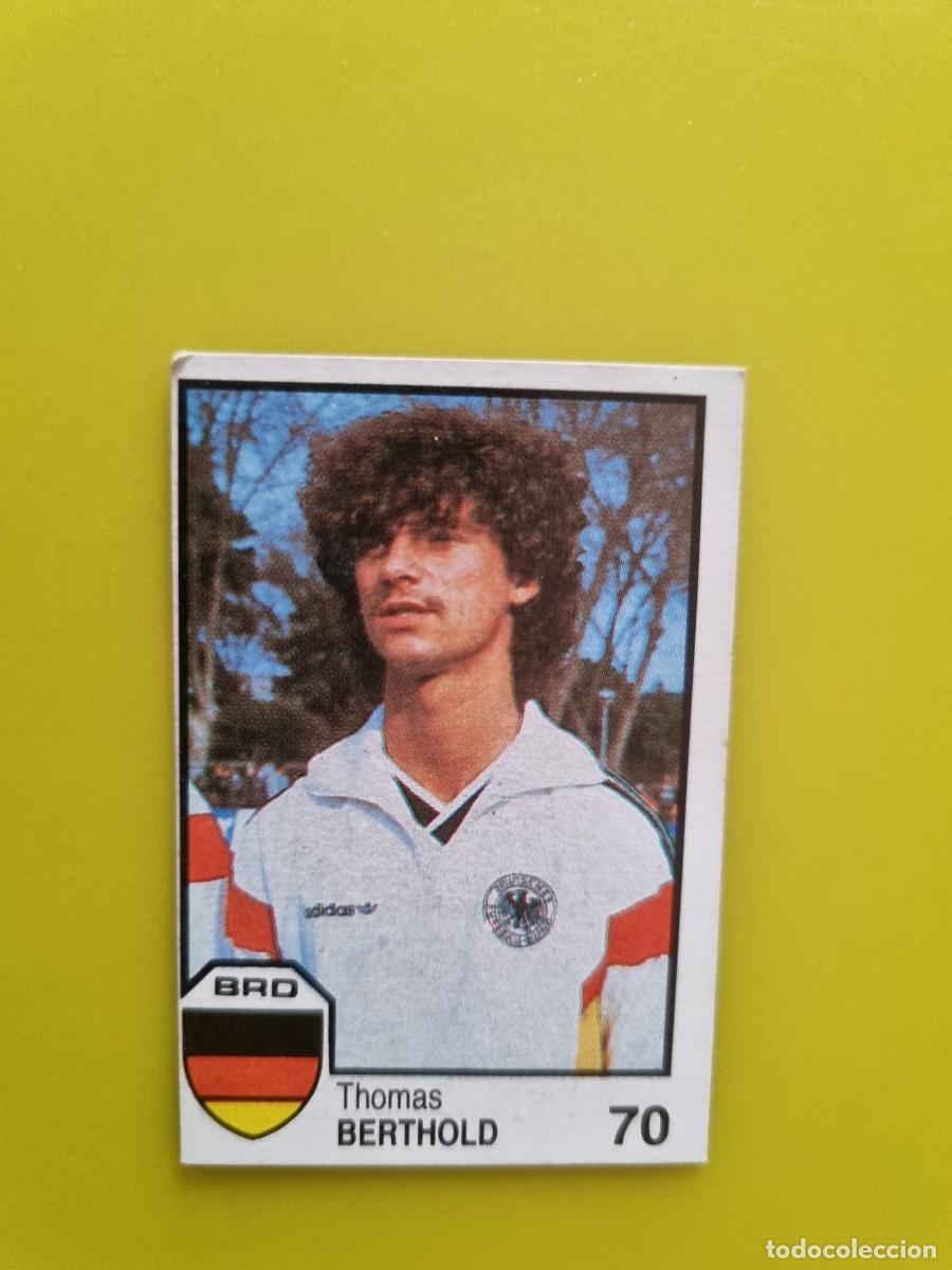 Cromos de f&uacute;tbol: CROMO FUTBOL BARNA MEXICO 86 1986 NUNCA PEGADO SIN PEGAR BERTHOLD 70 ALEMANIA AR1026