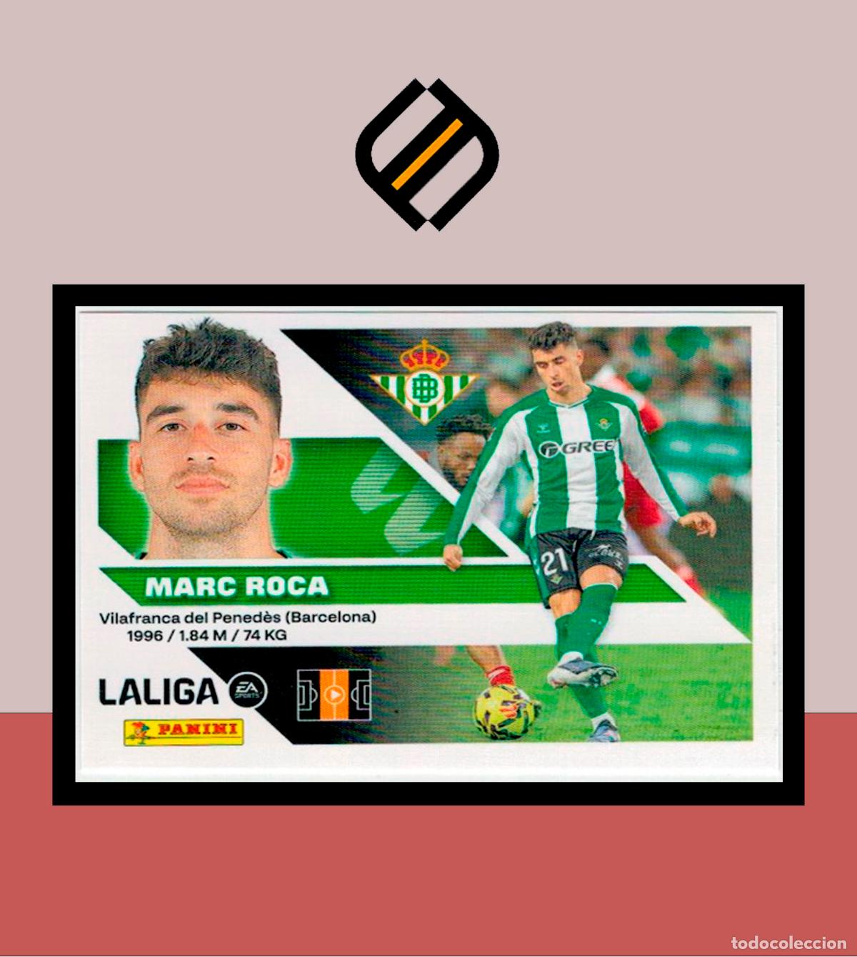 Cromos de f&uacute;tbol: LIGA ESTE 2026 2027 26 27 PANINI REAL BETIS N&ordm; 10 MARC ROCA STICKER ALB&Uacute;M COLECCI&Oacute;N